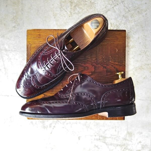 極上★チャーチ 80F/UK8【★チェットウインド/CHETWYND/173ラスト】4都市ロゴ/ポリッシュドバインダーカーフ/フルブローグ/Church's★c199