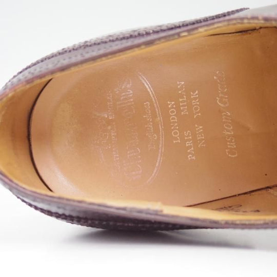 極上★チャーチ 80F/UK8【★チェットウインド/CHETWYND/173ラスト】4都市ロゴ/ポリッシュドバインダーカーフ/フルブローグ/Church's★c199