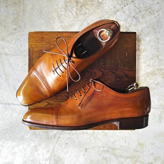 極美品★(伊)タニノクリスチー SIZE 7.5【★希少!!シャドーステッチ仕様】ホールカット/136226/カーフ/TANINO CRISCI★c202