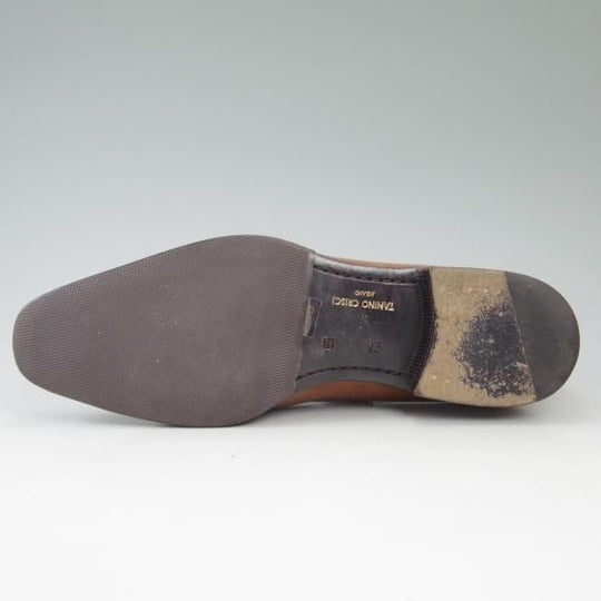 極美品★(伊)タニノクリスチー SIZE 7.5【★希少!!シャドーステッチ仕様】ホールカット/136226/カーフ/TANINO CRISCI★c202