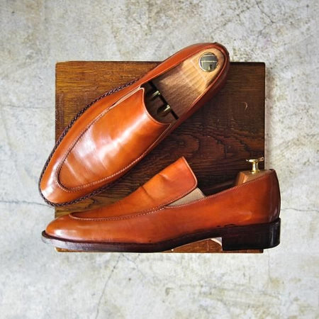 極上★(伊)ミロ・ボノーラ SIZE 40【定価10万程度★チェーン状出し縫い/伊勢丹メンズ取扱】ローファー/Miro Bonora★c204