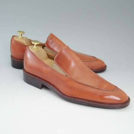 極上★(伊)ミロ・ボノーラ SIZE 40【定価10万程度★チェーン状出し縫い/伊勢丹メンズ取扱】ローファー/Miro Bonora★c204