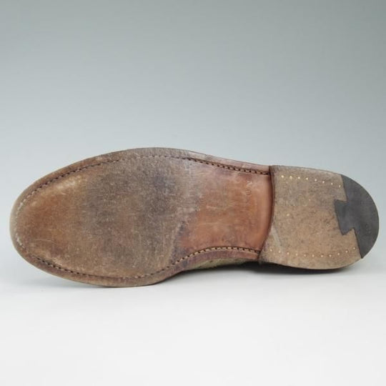 美品★グレンソン 7.5G 【★カントリーシューズ/短靴/フルブローグ】6508-78/スエード/GRENSON★c206