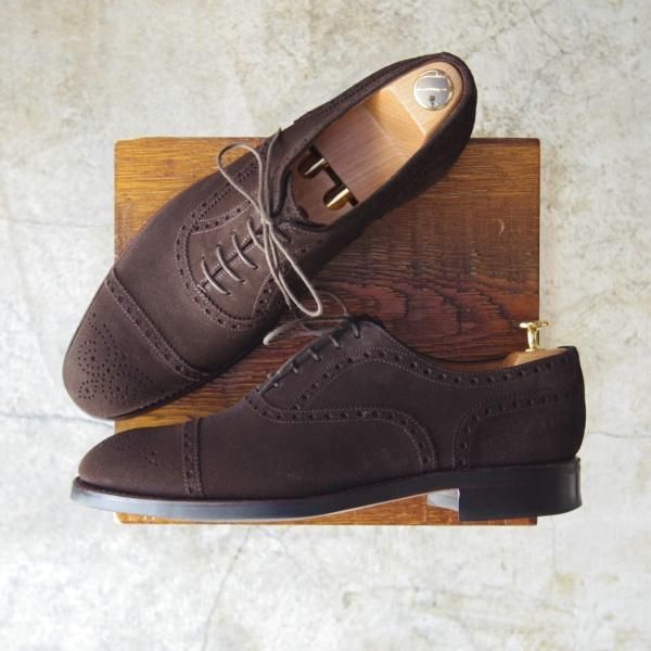 極美品★ヤンコ SIZE 9【★セミブローグ】スエード/14056/ヨークソール/YANKO★c207