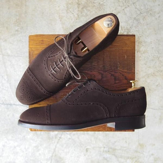 極美品★ヤンコ SIZE 9【★セミブローグ】スエード/14056/ヨークソール/YANKO★c207