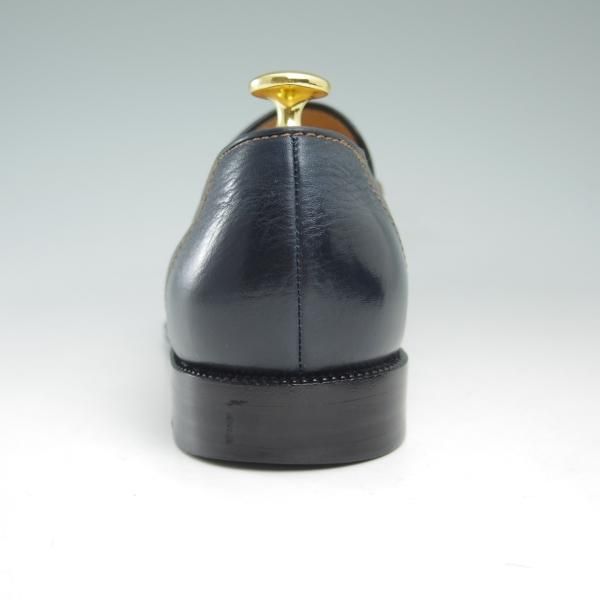 極上★(伊)タニノクリスチー SIZE 7.5【★定価15万円以上】ローファー/スリッポン/131314/カーフ/ネイビー/TANINO CRISCI★c213