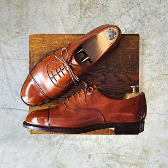極上★(伊)タニノクリスチー SIZE 6.5【★希少!!ハンドソーンウェルテッド製法】ストレートチップ/カーフ/TANINO CRISCI★c214