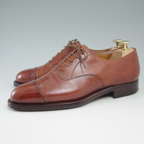 極上★(伊)タニノクリスチー SIZE 6.5【★希少!!ハンドソーンウェルテッド製法】ストレートチップ/カーフ/TANINO CRISCI★c214