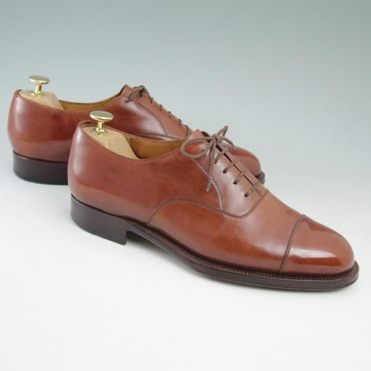 極上★(伊)タニノクリスチー SIZE 6.5【★希少!!ハンドソーンウェルテッド製法】ストレートチップ/カーフ/TANINO CRISCI★c214