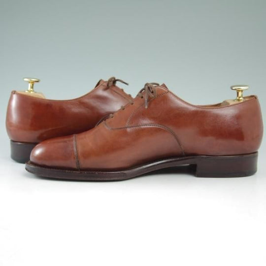 極上★(伊)タニノクリスチー SIZE 6.5【★希少!!ハンドソーンウェルテッド製法】ストレートチップ/カーフ/TANINO CRISCI★c214
