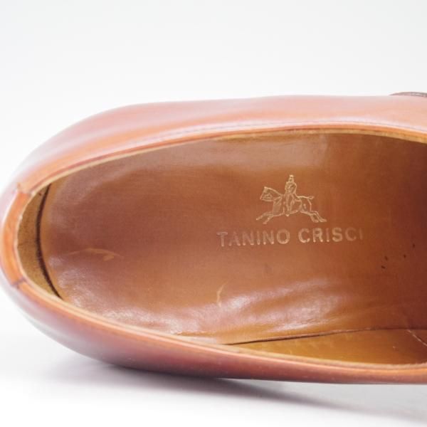 極上★(伊)タニノクリスチー SIZE 6.5【★希少!!ハンドソーンウェルテッド製法】ストレートチップ/カーフ/TANINO CRISCI★c214