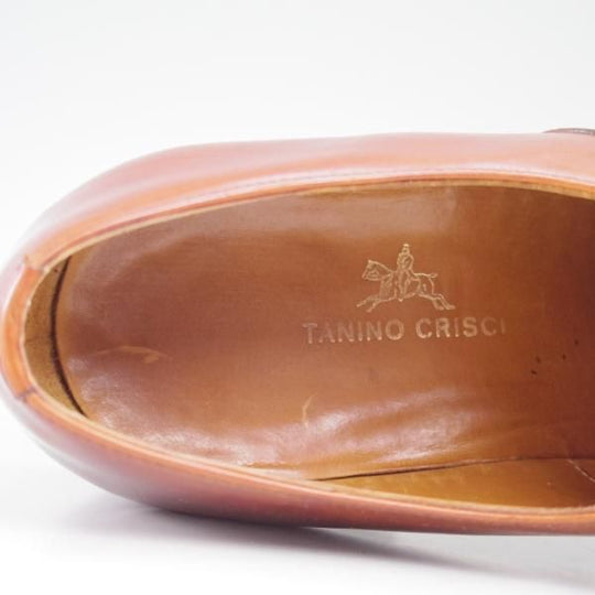 極上★(伊)タニノクリスチー SIZE 6.5【★希少!!ハンドソーンウェルテッド製法】ストレートチップ/カーフ/TANINO CRISCI★c214