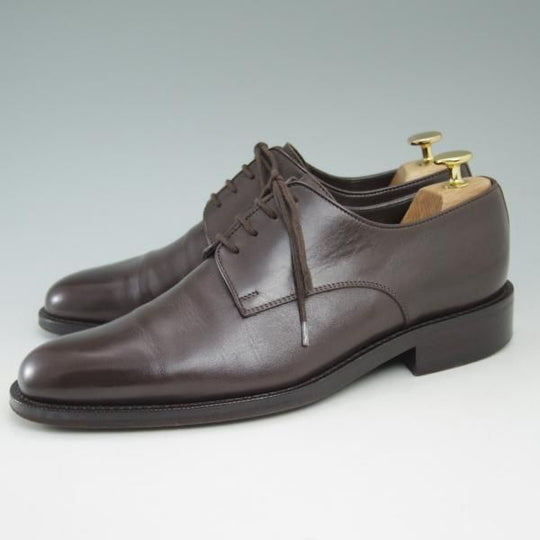 美品★(伊製)ジョルジオアルマーニ SIZE 40.5【★定価11万円以上/ブラックラピド製法】プレーントゥ/アルマーニ/Giorgio Armani★c224