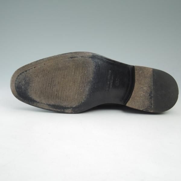 美品★(伊製)ジョルジオアルマーニ SIZE 40.5【★定価11万円以上/ブラックラピド製法】プレーントゥ/アルマーニ/Giorgio Armani★c224