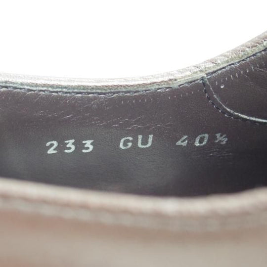 美品★(伊製)ジョルジオアルマーニ SIZE 40.5【★定価11万円以上/ブラックラピド製法】プレーントゥ/アルマーニ/Giorgio Armani★c224