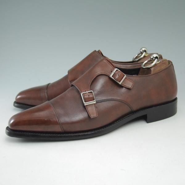 美品★スコッチグレイン 25.5cm【★ISETAN MEN'S/伊勢丹メンズ別注品】ダブルモンク/3460/SCOTCH GRAIN★c225