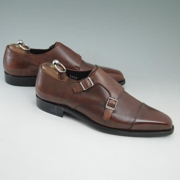 【SCOTCH GRAIN】 スコッチグレイン （25cm） ダブルモンク 美品 美品☆スコッチグレイン 25.5cm【☆ISETAN MEN'S/伊勢丹メンズ別注品