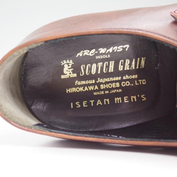 美品★スコッチグレイン 25.5cm【★ISETAN MEN'S/伊勢丹メンズ別注品】ダブルモンク/3460/SCOTCH GRAIN★c225