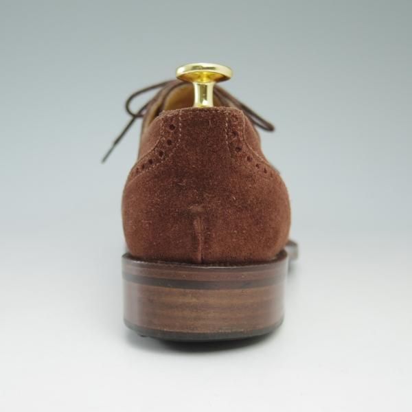 美品★(伊)マンニーナ(レディース) SIZE 38程度 【★希少!!オーダー品/パンチドキャップトゥ】スエード/茶/MANNINA★c226