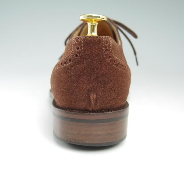 美品★(伊)マンニーナ(レディース) SIZE 38程度 【★希少!!オーダー品/パンチドキャップトゥ】スエード/茶/MANNINA★c226