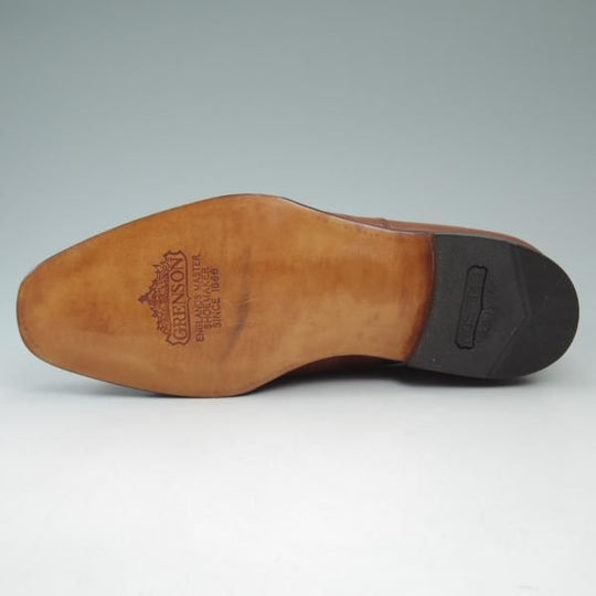 未使用★(英)グレンソン 7F【★フットマスター/footmaster/デッドストック品/ストレートチップ】カーフ/茶/22346-17/GRENSON★c228