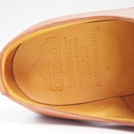 未使用★(英)グレンソン 7F【★フットマスター/footmaster/デッドストック品/ストレートチップ】カーフ/茶/22346-17/GRENSON★c228