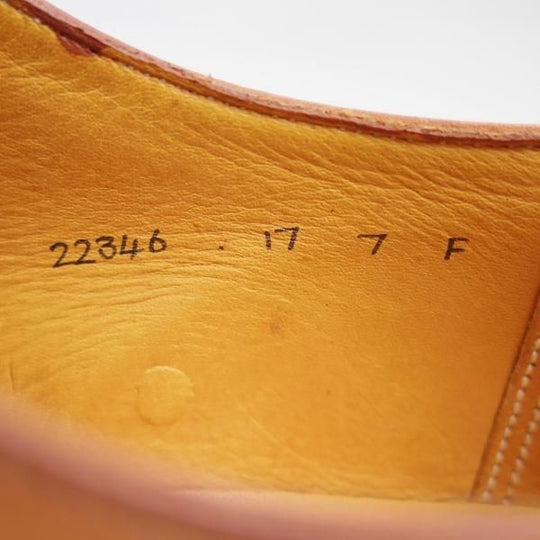 未使用★(英)グレンソン 7F【★フットマスター/footmaster/デッドストック品/ストレートチップ】カーフ/茶/22346-17/GRENSON★c228