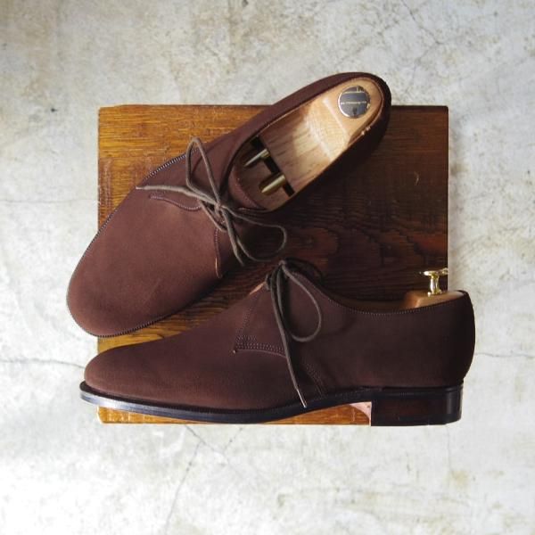 新品★クロケット＆ジョーンズ 7.5E【★(英)ポールセンスコーン別注/Poulsen Skone】Vフロント/プレーントゥ/Crockett＆Jones★c230