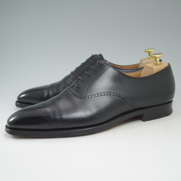極美品★クロケット＆ジョーンズ 8E【★ダルトン/DALTON】348ラスト/プレーントゥ/カーフ/ブラック/Crockett＆Jones★c231