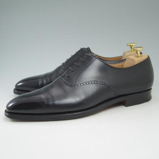極美品★クロケット＆ジョーンズ 8E【★ダルトン/DALTON】348ラスト/プレーントゥ/カーフ/ブラック/Crockett＆Jones★c231