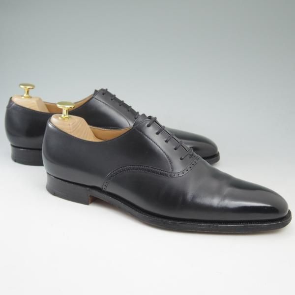 極美品★クロケット＆ジョーンズ 8E【★ダルトン/DALTON】348ラスト/プレーントゥ/カーフ/ブラック/Crockett＆Jones★c231