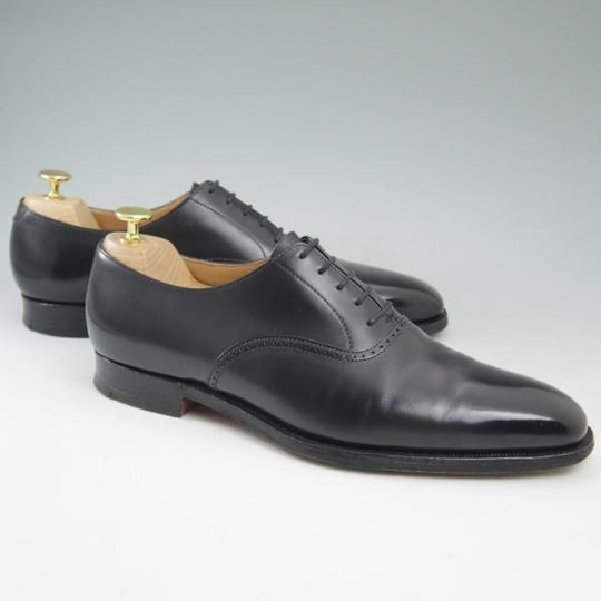 極美品★クロケット＆ジョーンズ 8E【★ダルトン/DALTON】348ラスト/プレーントゥ/カーフ/ブラック/Crockett＆Jones★c231