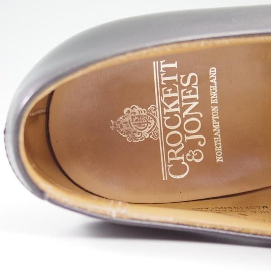 極美品★クロケット＆ジョーンズ 8E【★ダルトン/DALTON】348ラスト/プレーントゥ/カーフ/ブラック/Crockett＆Jones★c231