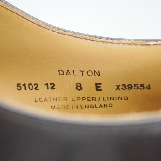 極美品★クロケット＆ジョーンズ 8E【★ダルトン/DALTON】348ラスト/プレーントゥ/カーフ/ブラック/Crockett＆Jones★c231