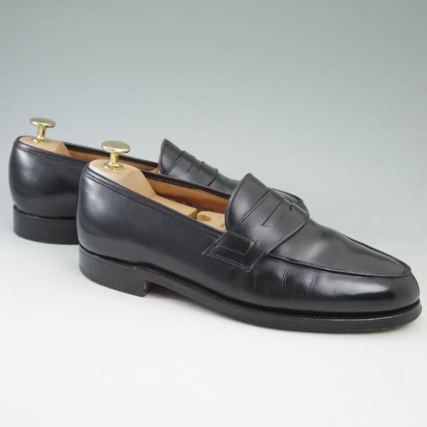 極上★クロケット＆ジョーンズ 5.5EE【★コインローファー/HARROW】カーフ/ブラック/Crockett＆Jones★c232