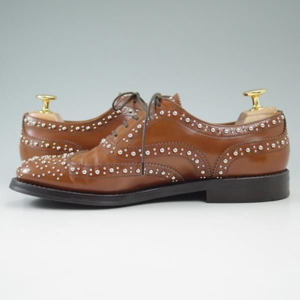 極美品★チャーチ(レディース) SIZE 36【★バーウッド/BURWOOD MET/スタッズ】フルブローグ/ポリッシュドバインダーカーフ/Church's★c234