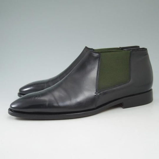 極上★(伊)ラパーロ SIZE 6.5G【★(銀座三越)取り扱い/サイドゴアブーツ】カーフ/黒/ブーツ/Raparo★c236