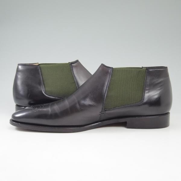 極上★(伊)ラパーロ SIZE 6.5G【★(銀座三越)取り扱い/サイドゴアブーツ】カーフ/黒/ブーツ/Raparo★c236