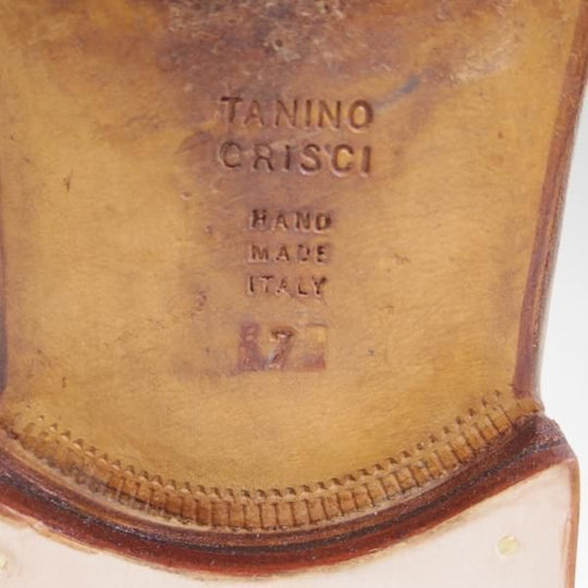 極上★(伊)タニノクリスチー SIZE 7【★希少!!ハンドソーンウェルテッド製法】ストレートチップ/カーフ/TANINO CRISCI★c241