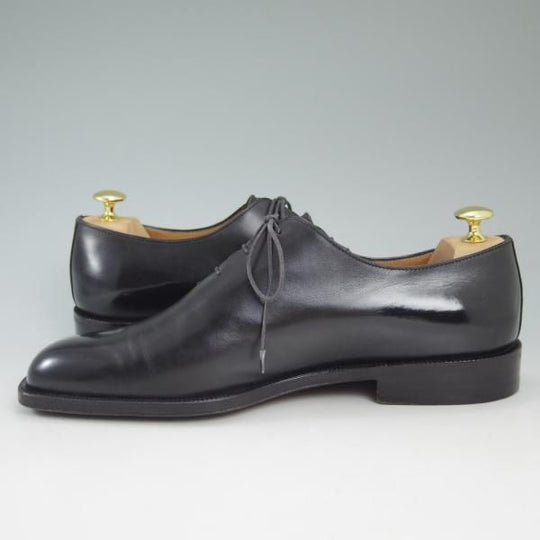 極美品★(伊)タニノクリスチー SIZE 8【★定価15万円以上】ホールカット/1311407/カーフ/黒/TANINO CRISCI★c242
