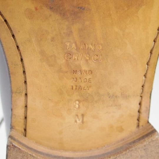 極美品★(伊)タニノクリスチー SIZE 8【★定価15万円以上】ホールカット/1311407/カーフ/黒/TANINO CRISCI★c242