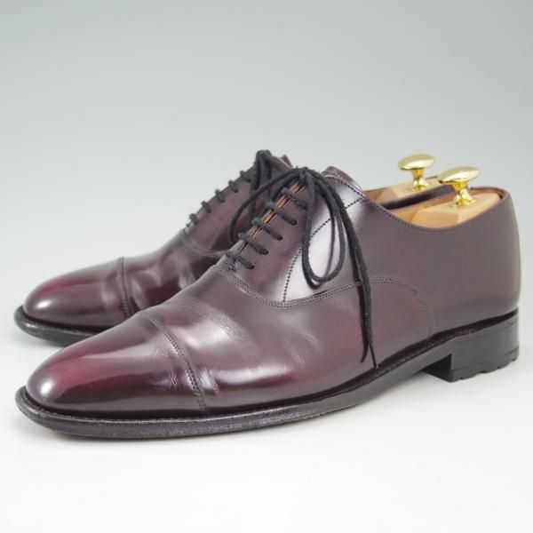 極上★(英)SAXONE/サクソン SIZE 7【★英国製/ストレートチップ】3251/ポリッシュカーフ★c243