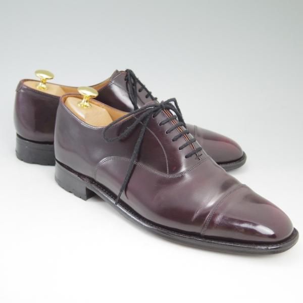 極上★(英)SAXONE/サクソン SIZE 7【★英国製/ストレートチップ】3251/ポリッシュカーフ★c243