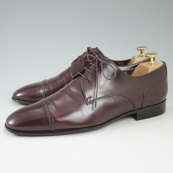 極上★(伊)サルヴァトーレ・フェラガモ SIZE 7【★ストレートチップ】カーフ/靴/メンズ/ビジネス/Ferragamo Salvatore★c245