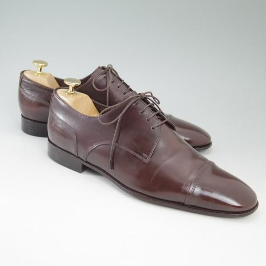 極上★(伊)サルヴァトーレ・フェラガモ SIZE 7【★ストレートチップ】カーフ/靴/メンズ/ビジネス/Ferragamo Salvatore★c245