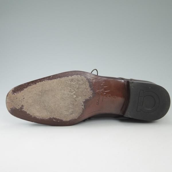 極上★(伊)サルヴァトーレ・フェラガモ SIZE 7【★ストレートチップ】カーフ/靴/メンズ/ビジネス/Ferragamo Salvatore★c245