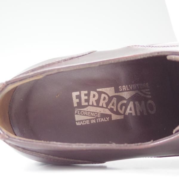 極上★(伊)サルヴァトーレ・フェラガモ SIZE 7【★ストレートチップ】カーフ/靴/メンズ/ビジネス/Ferragamo Salvatore★c245