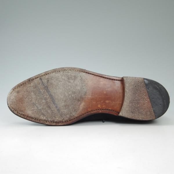 美品★ショーンハイト/東立製靴 SIZE 25.5【★グッドイヤーウェルテッド製法】セミブローグ/スエード/ネイビー/SH405-2★c246