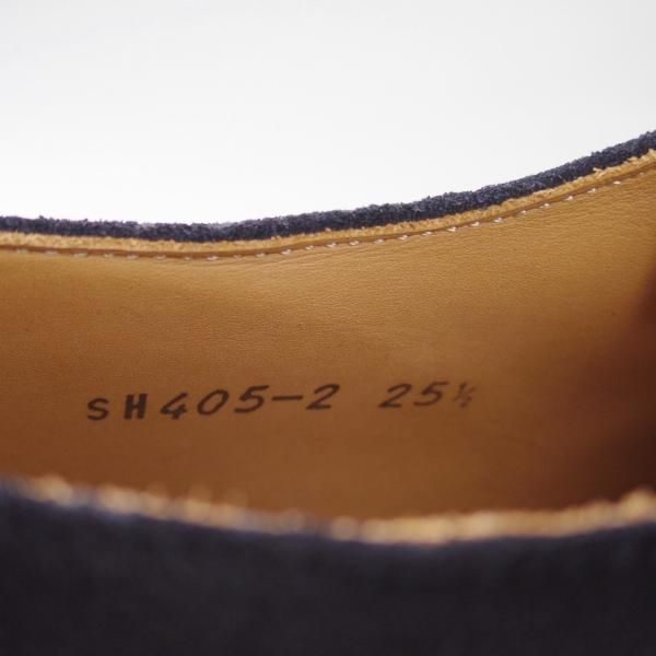 美品★ショーンハイト/東立製靴 SIZE 25.5【★グッドイヤーウェルテッド製法】セミブローグ/スエード/ネイビー/SH405-2★c246