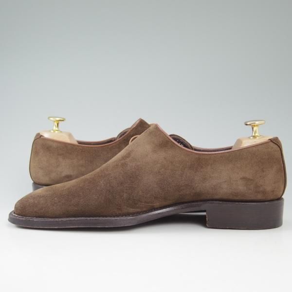 極上★(伊)Cortina/コルティナ SIZE 6.5【ブラックラピド製法★伊勢丹新宿店取り扱い】サイドレース/スエード★c247